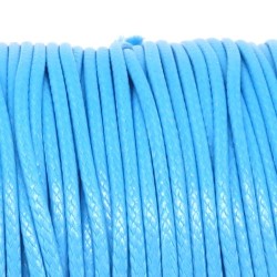 Fil de nylon ciré bleu clair 1,5mm pour couture et bijouterie - Choisissez entre 5m ou 10m de qualité supér
