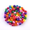 Lot de 100 perles en bois brillant 4mm pour bijoux DIY - couleurs mixtes, trou de 1mm - qualité supérieure e