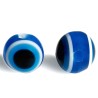 Lot de 20 perles Oeil Turc bleu marine en acrylique - 4mm, trou de 1mm pour bijoux de qualité