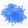 Lot de 200 perles acryliques bleues bicone toupie 4x4mm avec trou de 1mm - Idéal pour vos créations de bijou
