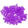Lot de 100 perles intercalaires acryliques violettes 4x4mm avec trou de 1mm - idéales pour bijoux créatifs.