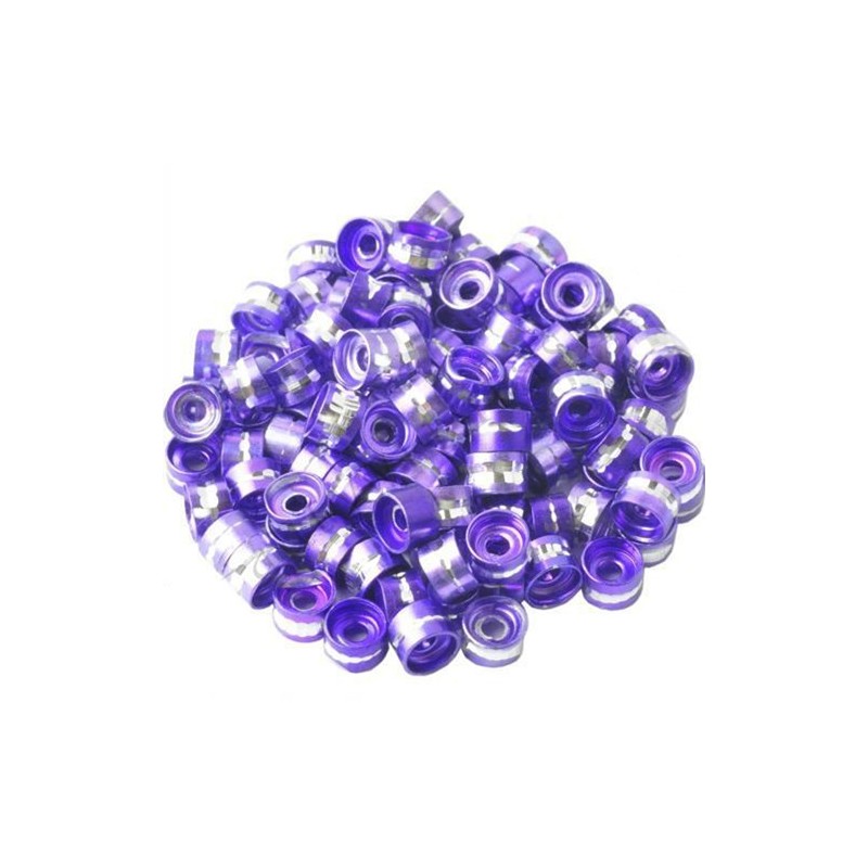 Lot de 20 perles rondelles en aluminium violet - 6x4mm, trou de 2mm - Qualité supérieure pour vos créations