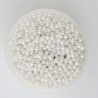 Lot de 50 perles acryliques blanches 6mm, effet brillant, pour bijoux - trou 1,5mm. Qualité supérieure.
