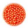 50 perles acryliques orange 6mm, effet brillant, idéales pour vos créations - quantité de 50 pièces