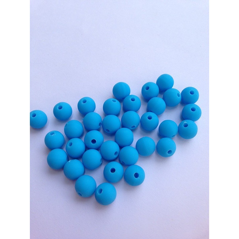 Lot de 10 perles en silicone de 10mm pour bijoux DIY - Choix de couleurs variées et trou de 2mm