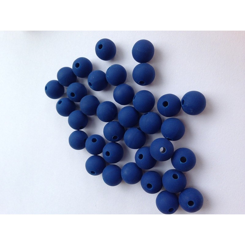 Lot de 10 perles en silicone de 10mm pour bijoux DIY - Choix de couleurs variées et trou de 2mm