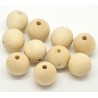 Lot de 5/10/20 perles en bois naturel de 20mm avec trou de 3,8mm - Choisissez votre quantité