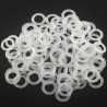 Lot de 50 anneaux rigides en plastique transparent de 6mm avec trou de 4mm - idéal pour la création de bijou