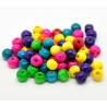 40 perles en bois brillant de 8mm, un mélange de couleurs éclatantes pour vos créations uniques