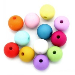 Ensemble de 10 perles acryliques mates de 10mm - une explosion de couleurs pour vos créations