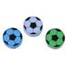 Lot de 5 perles rondes en bois de 20mm, coloris mixte inspiré du ballon de football - diamètre de trou de 2,
