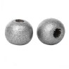 20 perles en bois argenté de 10mm pour des créations uniques