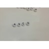Lot de perles alphabet en acrylique blanc - 50/100/200 pièces - lettres aléatoires - 7x4mm - trou de 1mm