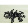 Lot de perles alphabet en acrylique noir, 7mm x 4mm, avec lettres aléatoires - 50/100/200 pièces au choix
