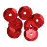 Ensemble de 225 paillettes rondes rouges de 8mm en plastique - 5g de sequins brillants avec un trou de 1mm