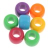 Lot de 20 perles acryliques 8mm avec grand trou de 4mm - couleurs mixtes pour bijoux créatifs