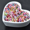 Lot de 100 perles acryliques 3mm, coloris mixte et brillant - trou de 1mm inclus