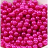 Lot de 100 perles acryliques fuchsia 3mm, effet brillant, idéales pour vos créations - trou de 1mm