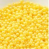 Lot de 100 perles acryliques jaunes 3mm, effet brillant, idéales pour bijoux - trou de 1mm