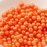 Lot de 100 perles acryliques orange 3mm, effet brillant, idéales pour vos créations - trou de 1mm