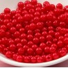 Lot de 100 perles acryliques rouges 3mm, effet brillant, idéales pour bijoux - trou de 1mm