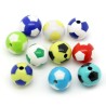 Ensemble de 10 perles de football en acrylique de 12mm, assortiment de couleurs mixtes