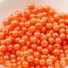 50 perles acryliques orange 4mm, effet brillant - idéales pour vos créations
