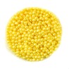 Lot de 50 perles acryliques jaunes 4mm brillantes, avec trou de 1mm - idéales pour vos créations de bijoux.