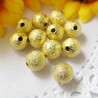 30 perles dorées Stardust en métal de 6mm avec trou de 1,5mm - lot de 30 pièces