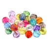 Lot de 50 perles acryliques facettées 6mm, cristal de Bohème, multicolores - idéales pour bijoux DIY (trou 