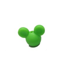 Perle en Silicone Souris Mickey/ Minnie 24x20mm - Choix de couleurs - Trou 2mm - Qualité Silicone