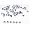 Lot de 200 perles alphabet acryliques blanches rondes 7x3mm avec lettres aléatoires - trou de 1mm inclus