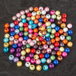 20 perles acryliques 6mm effet oeil de poisson - mixte et magique, idéales pour vos créations - lot de 20 pi