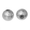Lot de 50 perles acryliques argentées brillantes de 6mm avec trou de 1mm