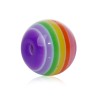 20 perles arc-en-ciel en acrylique 8mm - multicolores et faciles à enfiler (1,5mm)