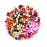 Lot de 50 perles acryliques 5mm imitation brillant, multicolores - trou de 1mm inclus.