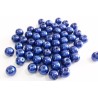 Lot de 30 perles en verre bleu foncé brillant de 6mm - idéales pour vos créations DIY