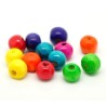 Lot de 40 perles en bois brillant de 8mm, couleurs mixtes - idéales pour vos créations DIY