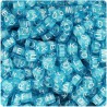 Lot de 200 perles alphabet bleues en plastique de 6mm avec trous de 3mm - assortiment aléatoire