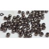 Lot de 100 perles en métal gunmetal brillant de 3mm - trou de 1mm - couleur cuivrée.