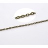 Chaine Maille Forçat en Métal Bronze 3mm x 2mm - 1m de Longueur pour Bijoux et DIY