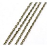 Chaine Maille Cheval Texturée Bronze 4mm x 2,5mm - 1m de Chainette Métallique Résistante pour Bijoux et Art