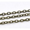 Chaine Maille Cheval Texturée Bronze 4mm x 2,5mm - 1m de Chainette Métallique Résistante pour Bijoux et Art