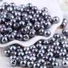 Lot de 100 perles acryliques gris 3mm effet brillant - trou de 1mm inclus