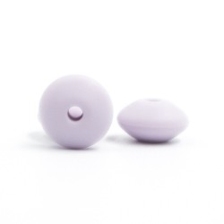 Lot de 10 perles en silicone rondes 12mm x 7mm - Choisissez parmi 23 couleurs - Qualité supérieure