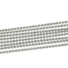 Chaine à billes argentée de 2,4mm de diamètre - 1m de longueur en métal boule.