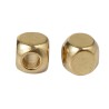 Lot de 50 perles cube métal doré 3mm, idéales pour vos créations - trou de 1,5mm inclus