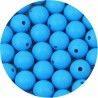 Lot de 10 perles en silicone bleu de 9mm avec trou de 2mm - idéal pour vos créations !