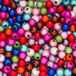 30 perles acryliques mixtes 5mm avec effet oeil de poisson - ajoutez une touche magique à vos créations avec