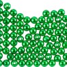 50 perles acryliques vertes 6mm, effet brillant, idéales pour vos créations - quantité de 50 pièces